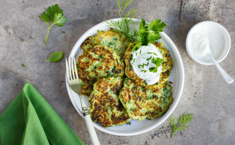 Zucchini, haloumi and preserved lemon fritters